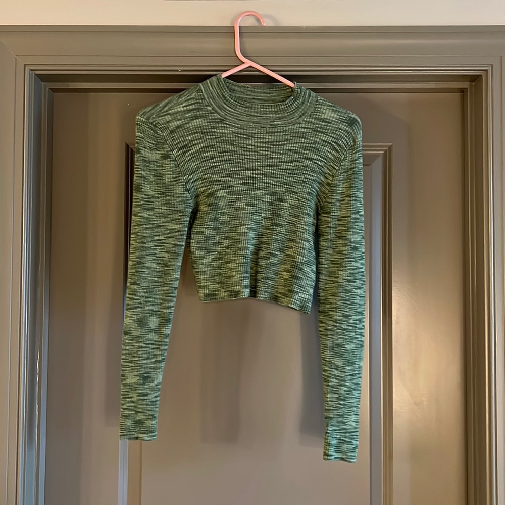 LA Hearts Green Turtleneck Small